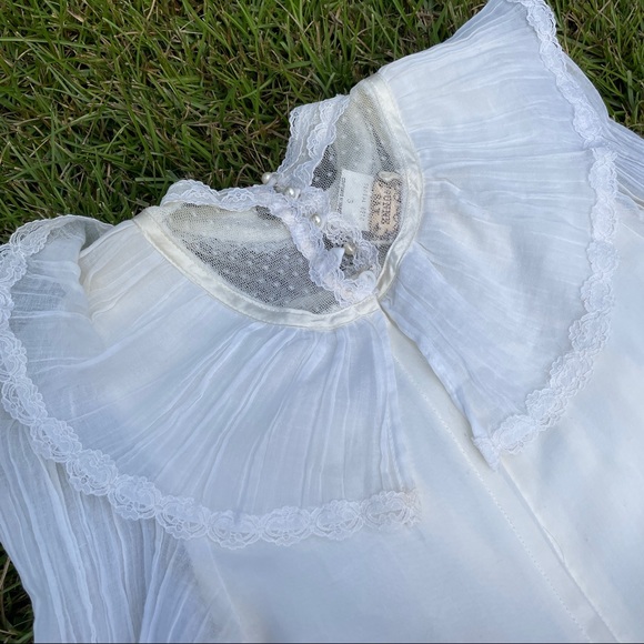 Vintage white victorian prairie Gunne sax dress - Picture 9 of 11